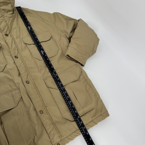 Vintage Woolrich Timber Jacket Mens Large Tan Field Insulated Coat Lined Outdoor - Picture 13 of 14
